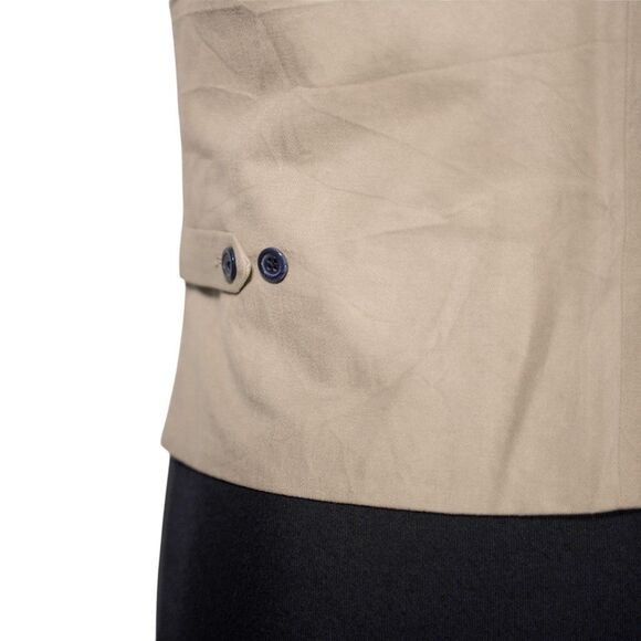 Mens Vest 40R Green Orange Blue Striped Waistcoat Formal Casual Preppy Wedding - Picture 10 of 10